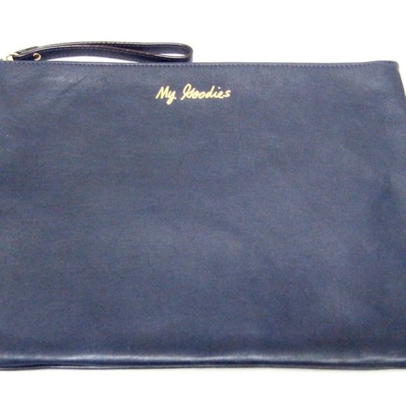 NEW REBECCA MINKOFF 'My Goodies' Clutch Large Zipper Pouch Wristlet Plum Purple - Picture 2 of 8